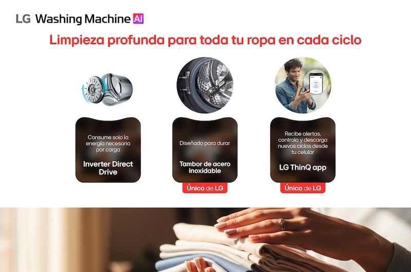 Lavado profundo para toda tu ropa en cada ciclo